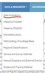 Data-indicators menu