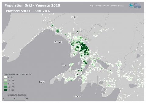 Population grid Port Vila 2020