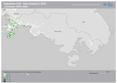 Population Grid New Caledonia 2020